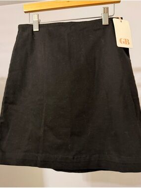 Gianni Bini Black A-Line Mini Skirt